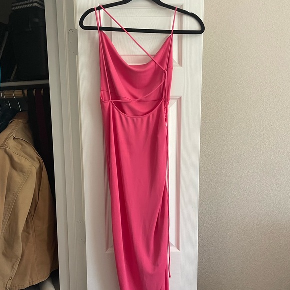 The Andamane Italian Designer Barbie Pink Curve Hugging Dress - Picture 5 of 7